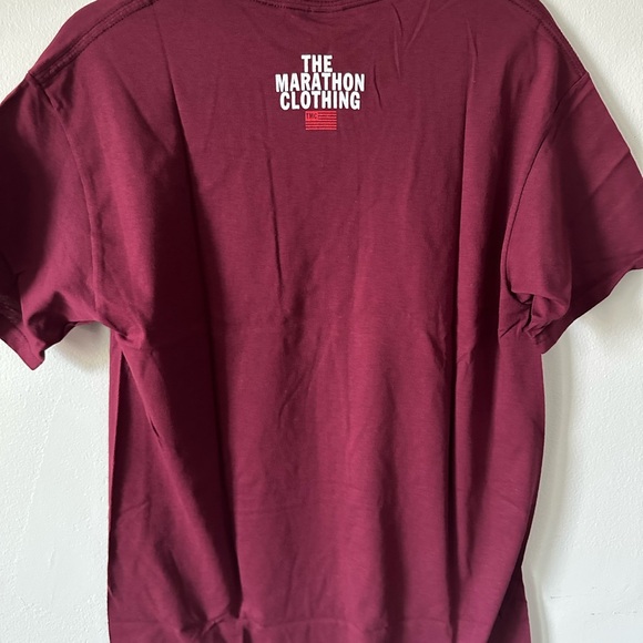 The Marathon Clothing Burgundy  Short Sleeve Tee - Picture 7 of 7